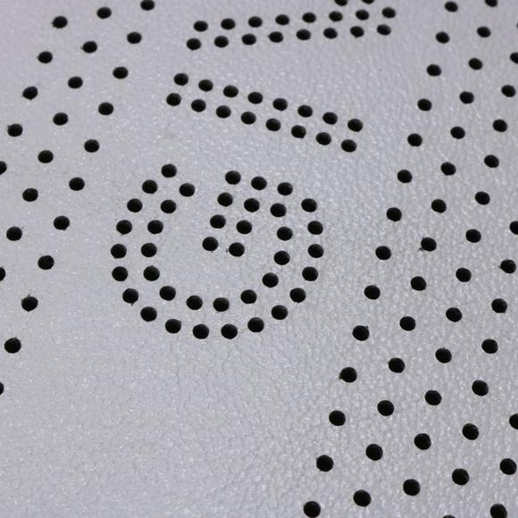 Givenchy White Perforated Logo Medium Zip Pouch Clutch C277 - Picture 7 of 12